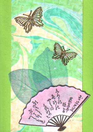 Marmorkarte in gr&uuml;n